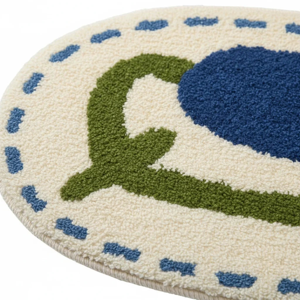 Oval Bathroom Rug - size comparison