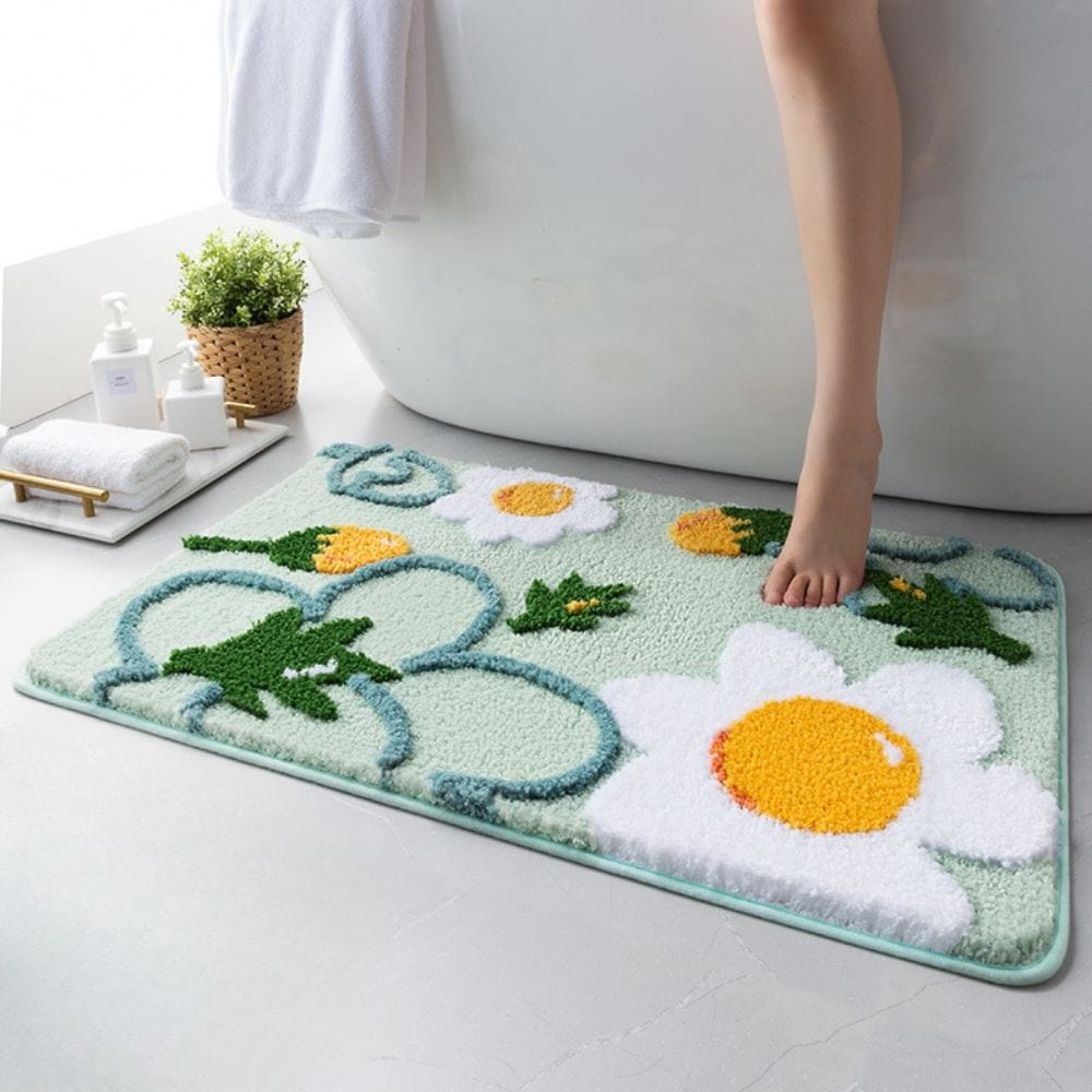 Pattern Flower Bath Mat