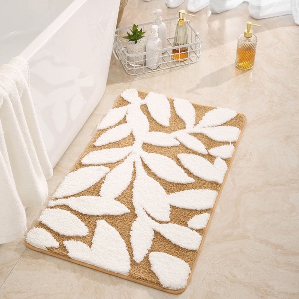 Pattern Leaf Bath Mat
