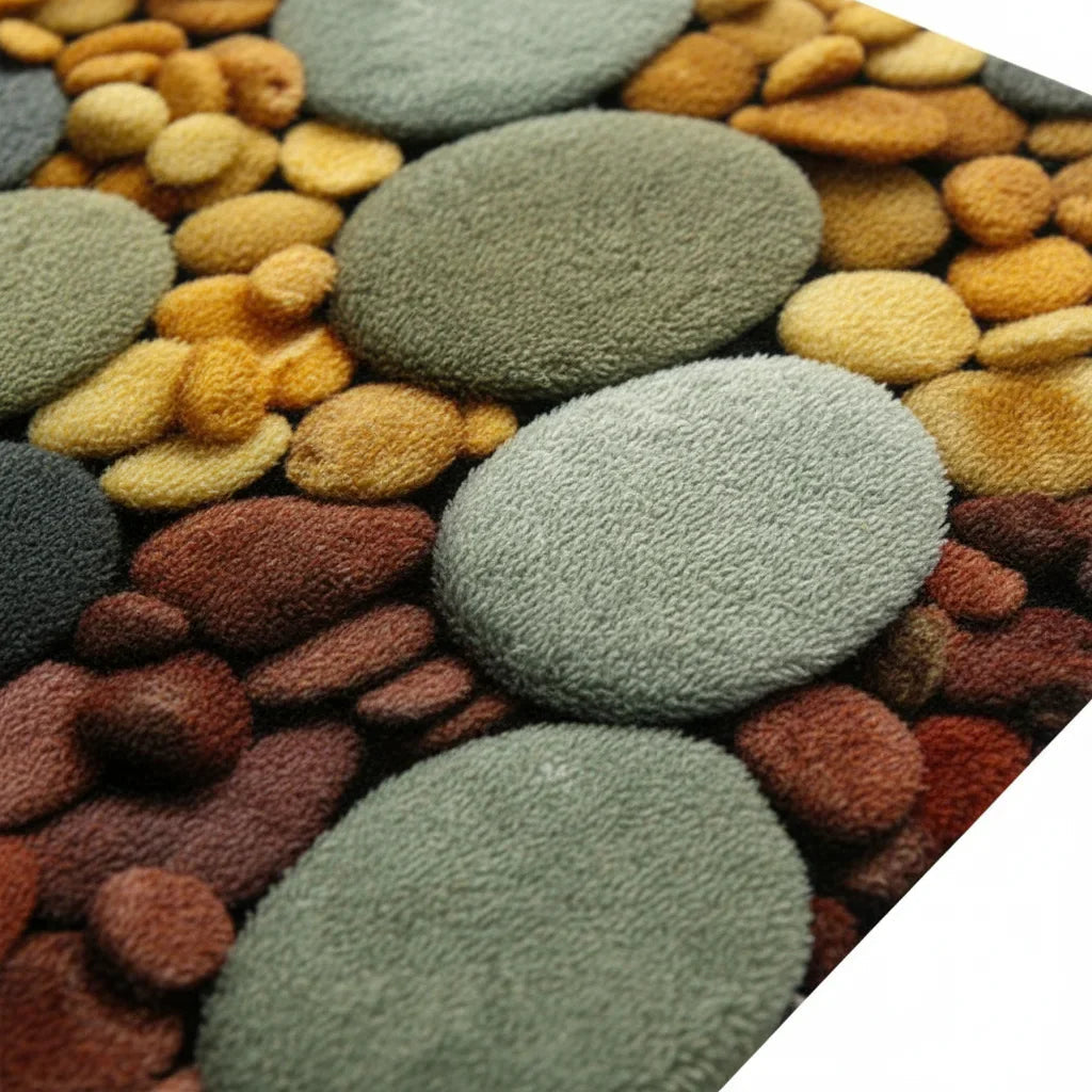 Pebble Bathroom Rug - close-up texture