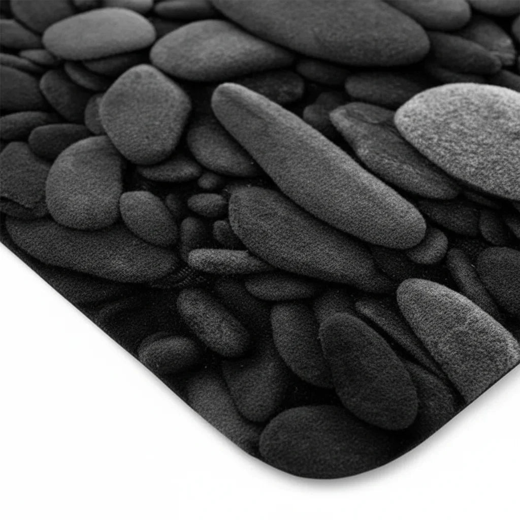 Pebble Black Bathroom Rug - view 10