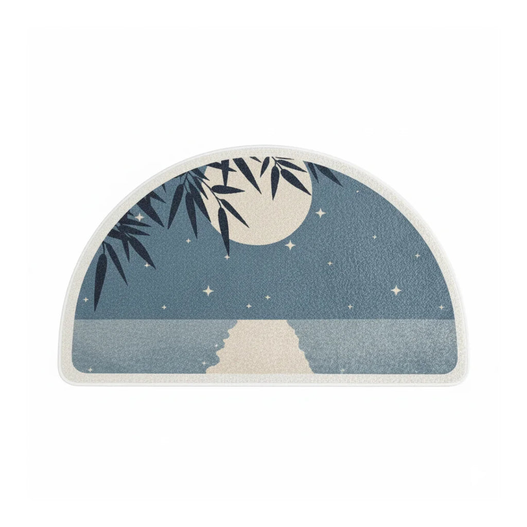 Small Half Moon Bathroom Rug