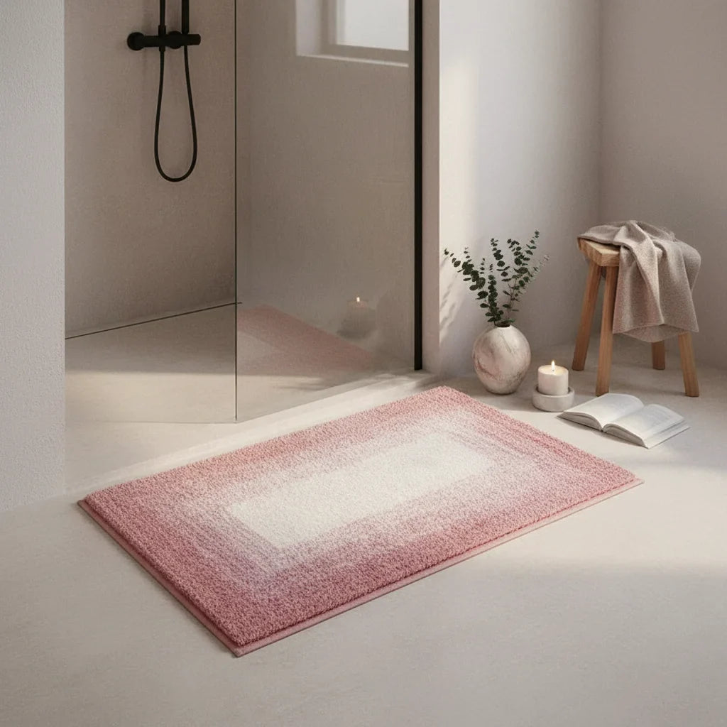 Pink Bathroom Rug - lifestyle photo