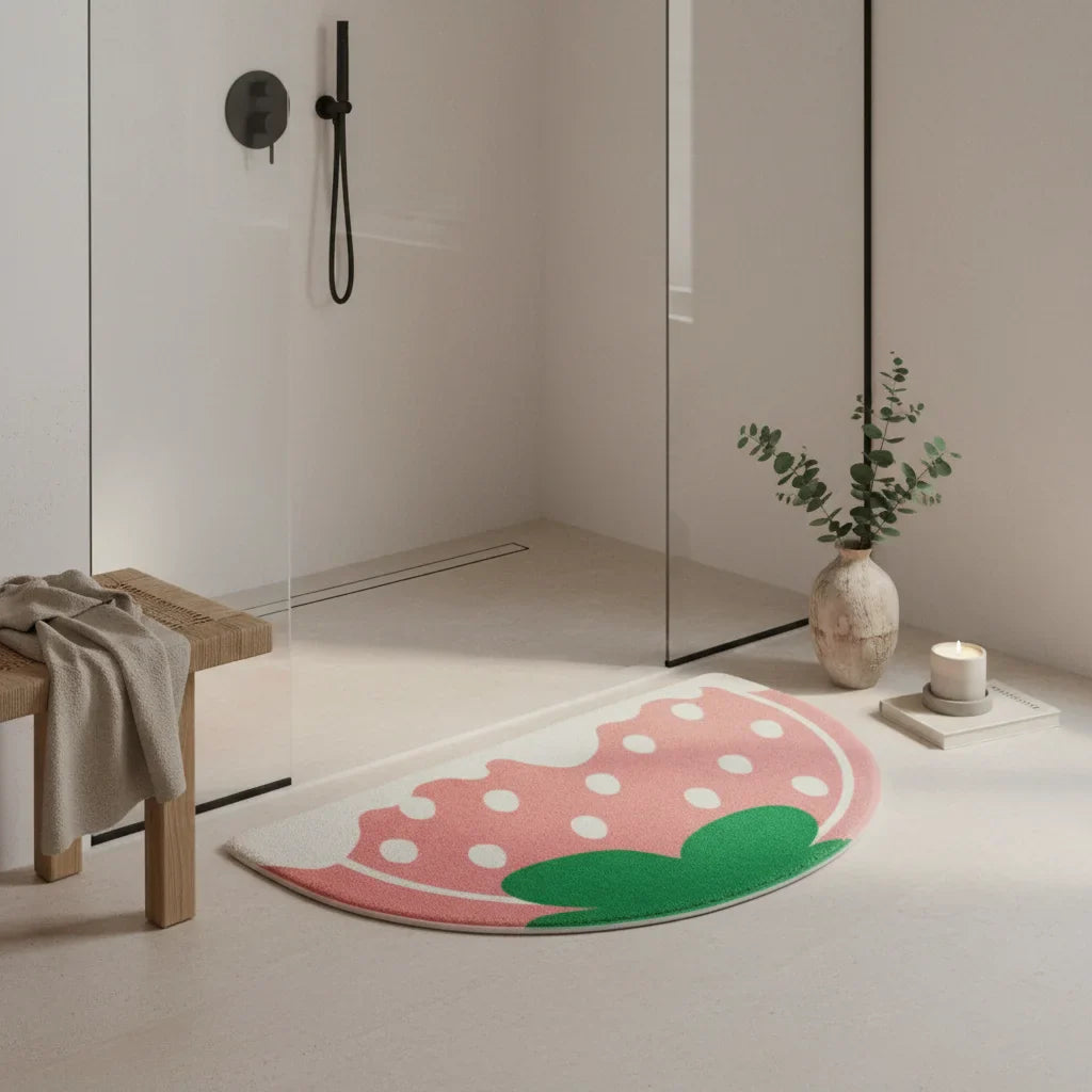 Pink Pale Bath Mat - lifestyle photo