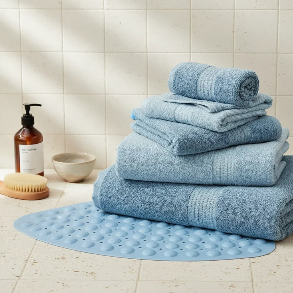 Quart Round Shower Mat - lifestyle photo