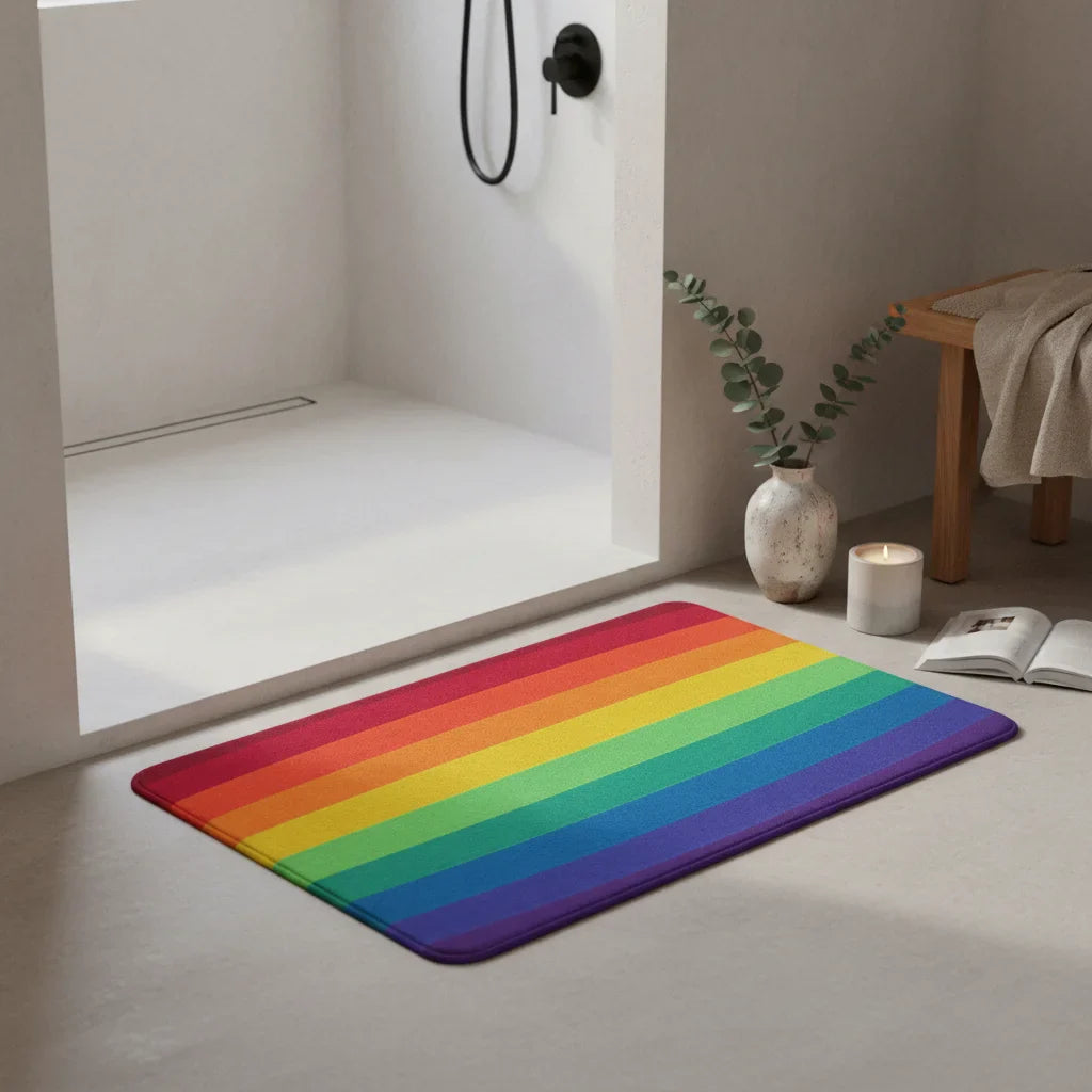 Rainbow Bath Mat - lifestyle photo