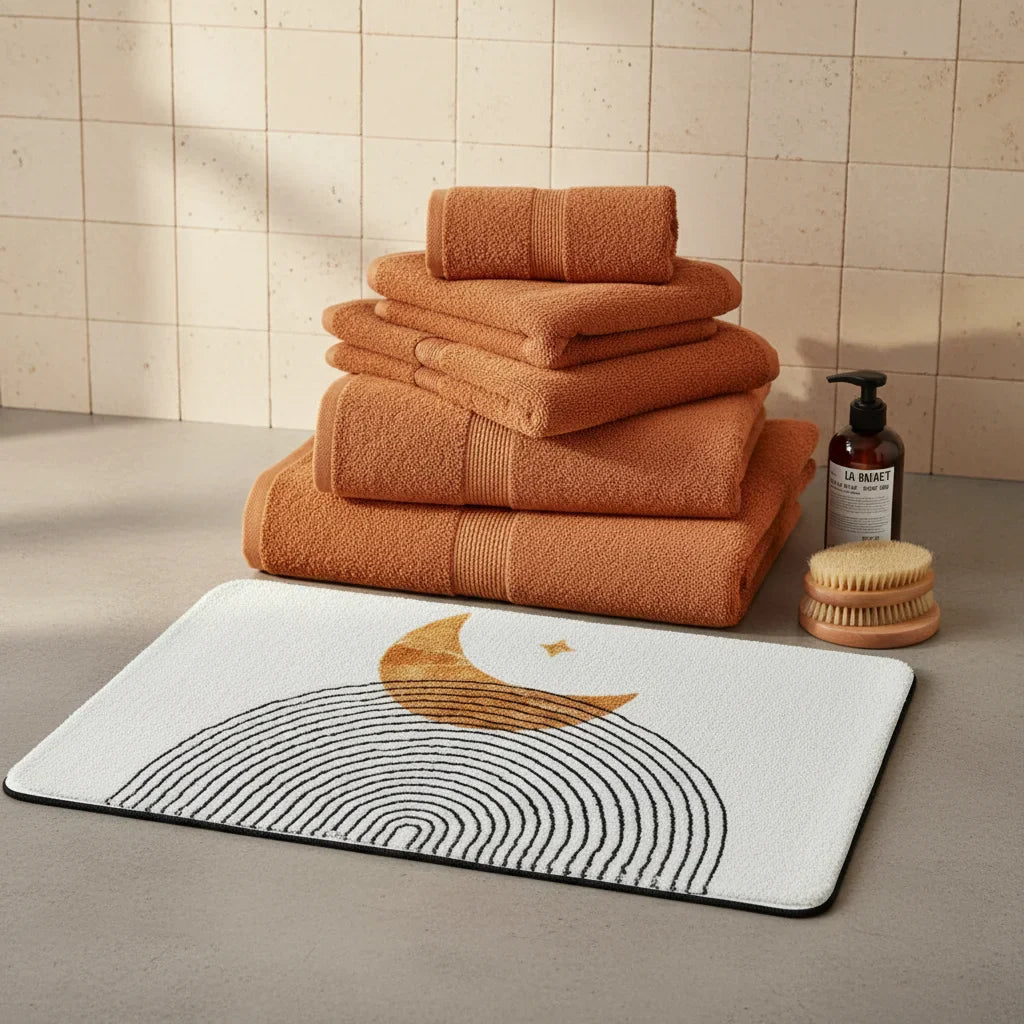 Rectangular Bathroom Rug - close-up texture