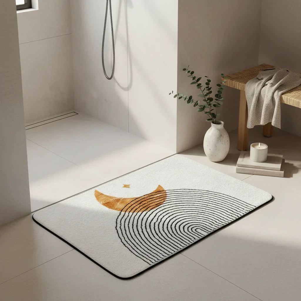 Rectangular Bathroom Rug - lifestyle photo