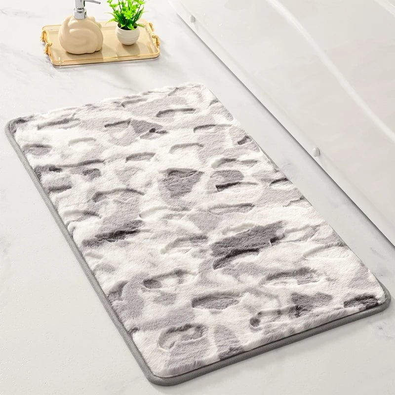 Shaggy Bath Mat - size comparison