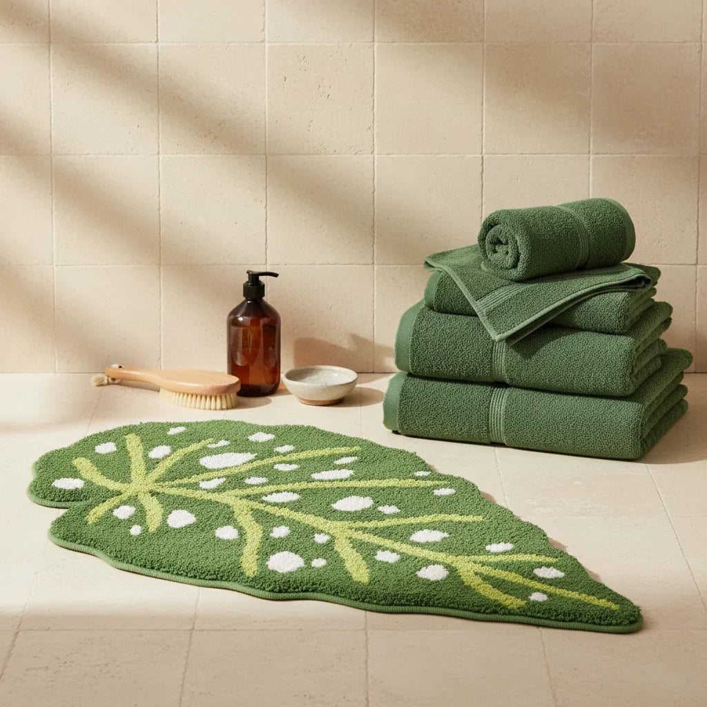 Shape Leaf Bath Mat - close-up texture