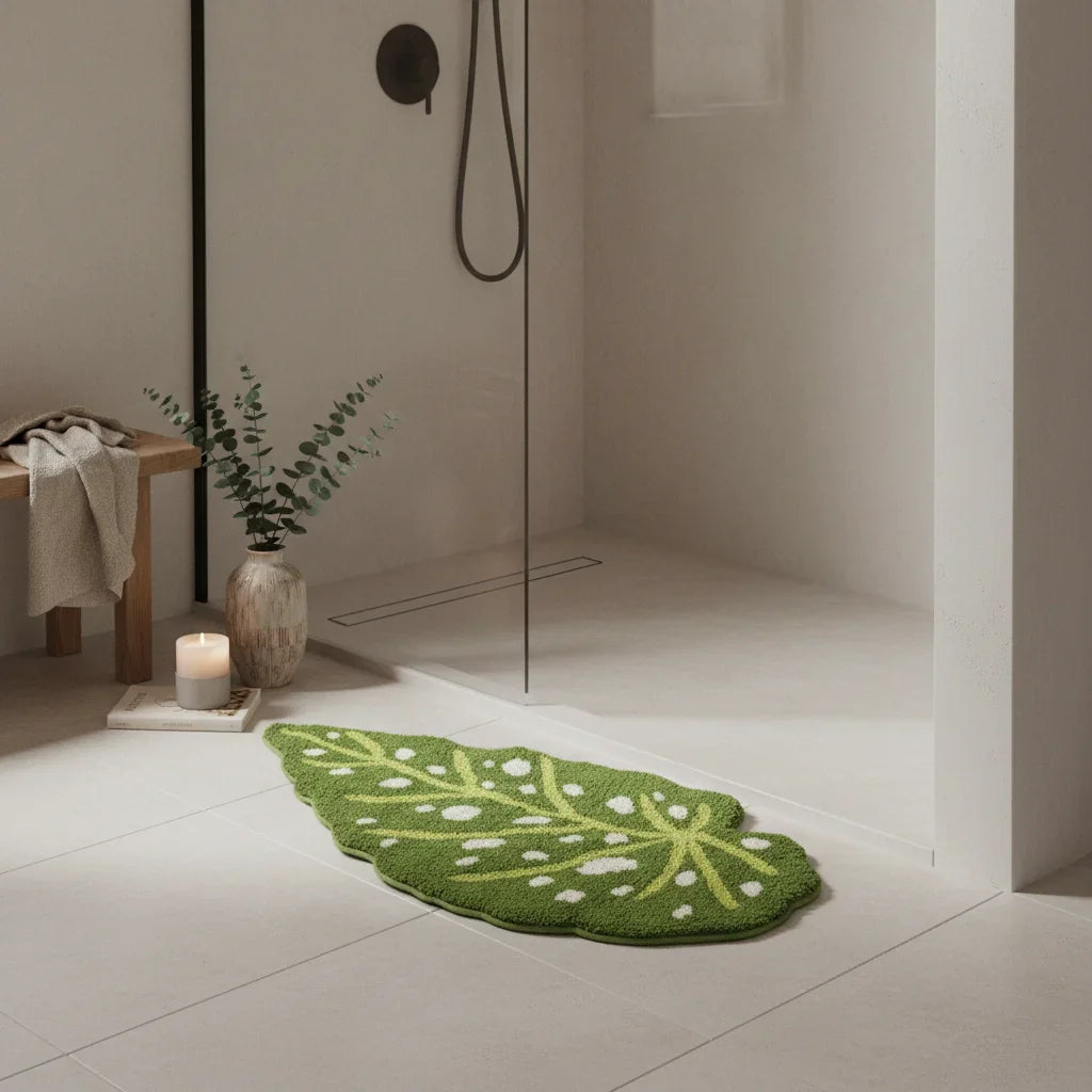 Shape Leaf Bath Mat - lifestyle photo