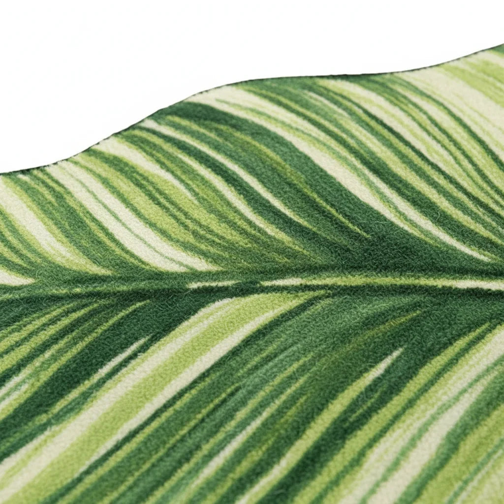 Shape Leaf Bathroom Rug - size comparison