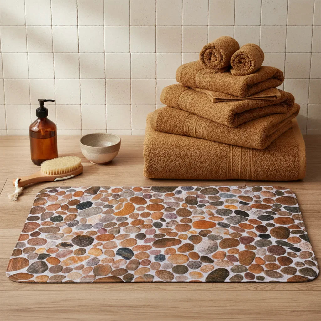 Shape Pebble Bath Mat - close-up texture