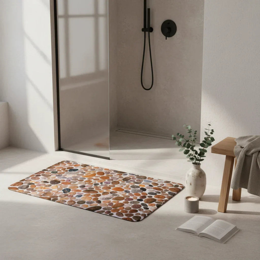 Shape Pebble Bath Mat - lifestyle photo