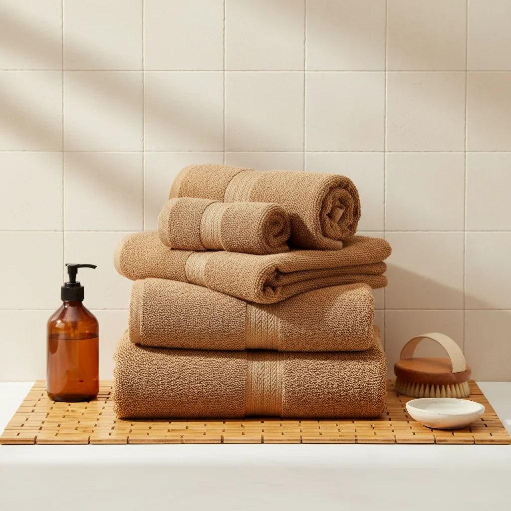 Small Bamboo Bathroom Rug - close-up texture