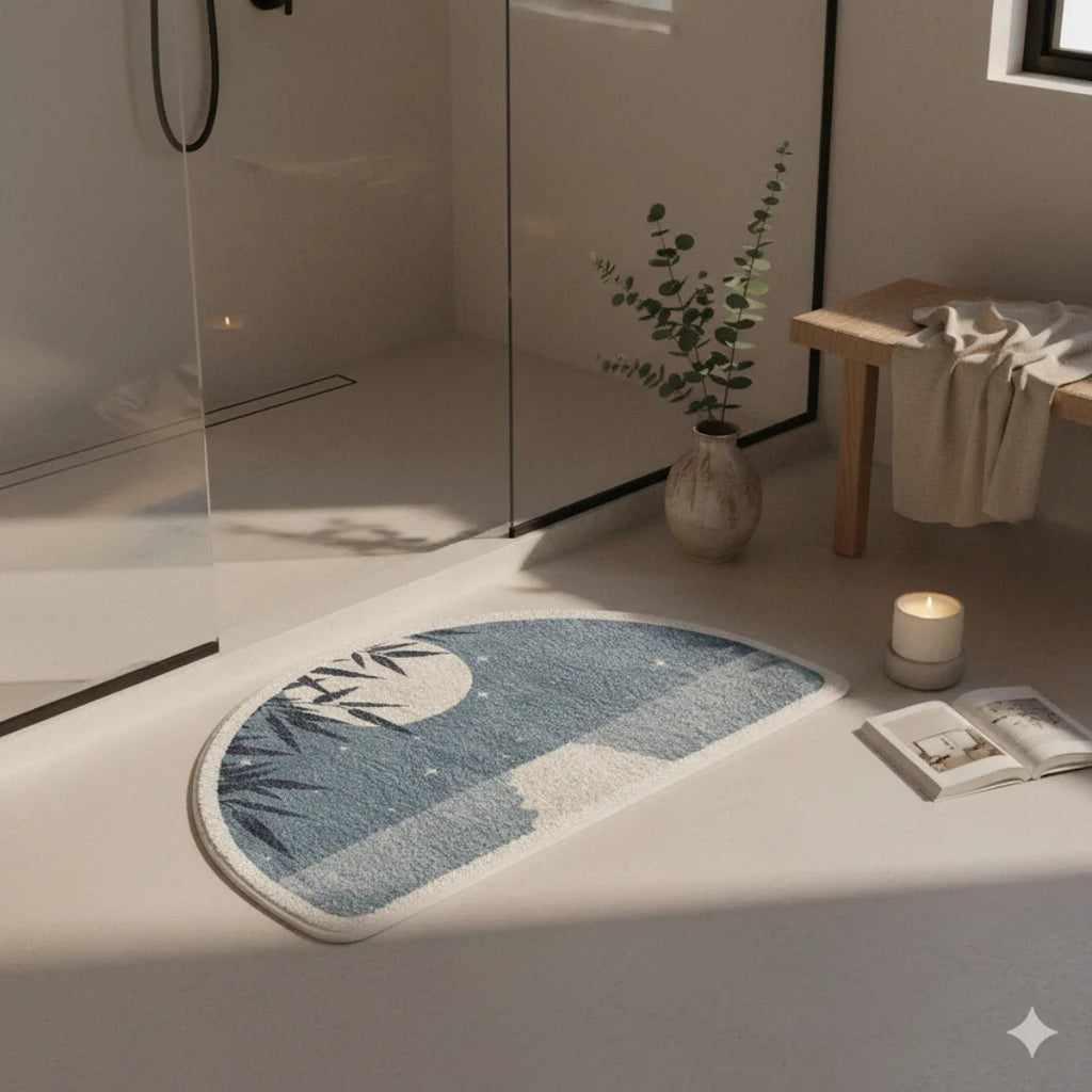 Small Half Moon Bathroom Rug - care instructions