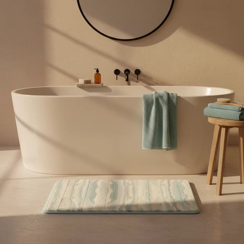 Sol Bathroom Rug - size comparison