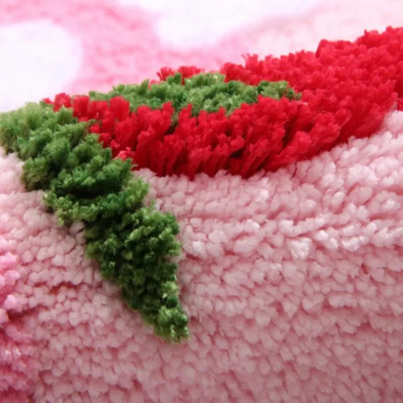 Strawberry Bath Mat - bathroom setting