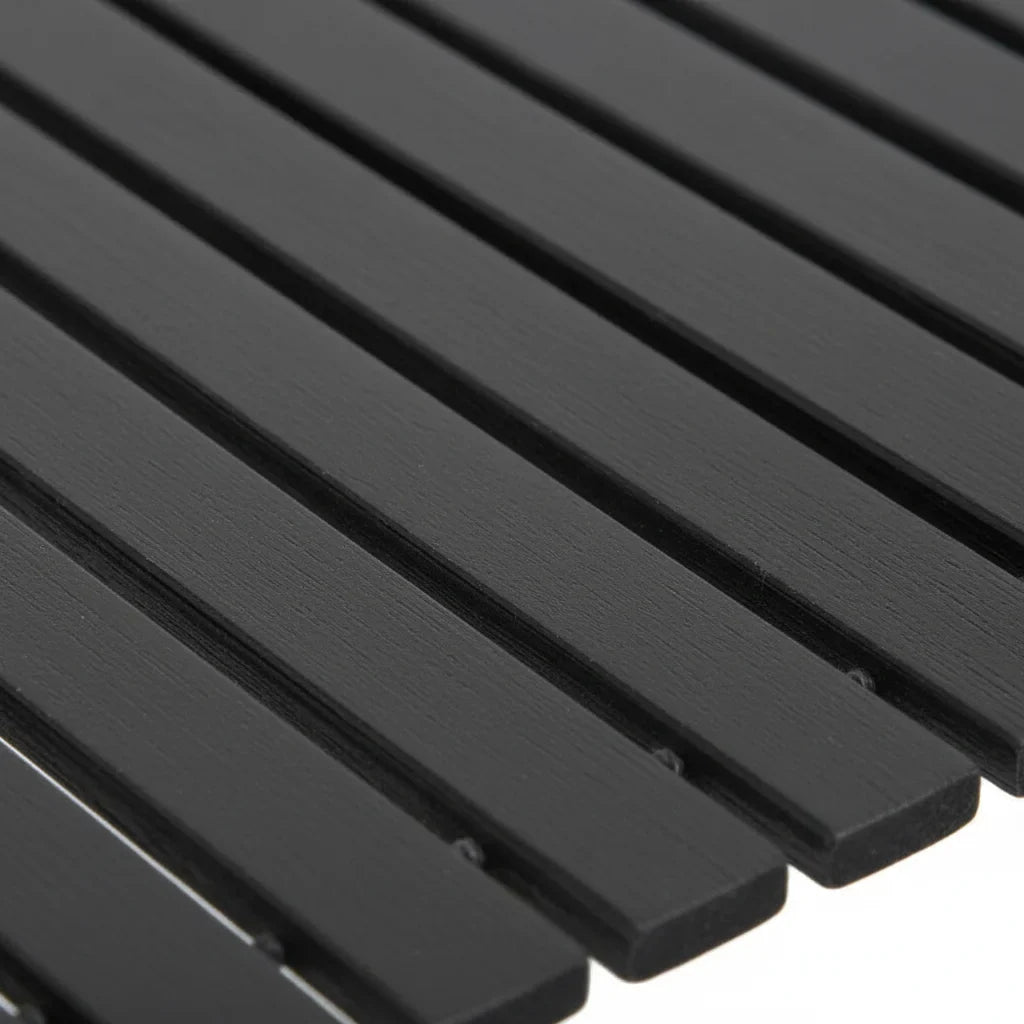 Bamboo Black Bathroom Rug