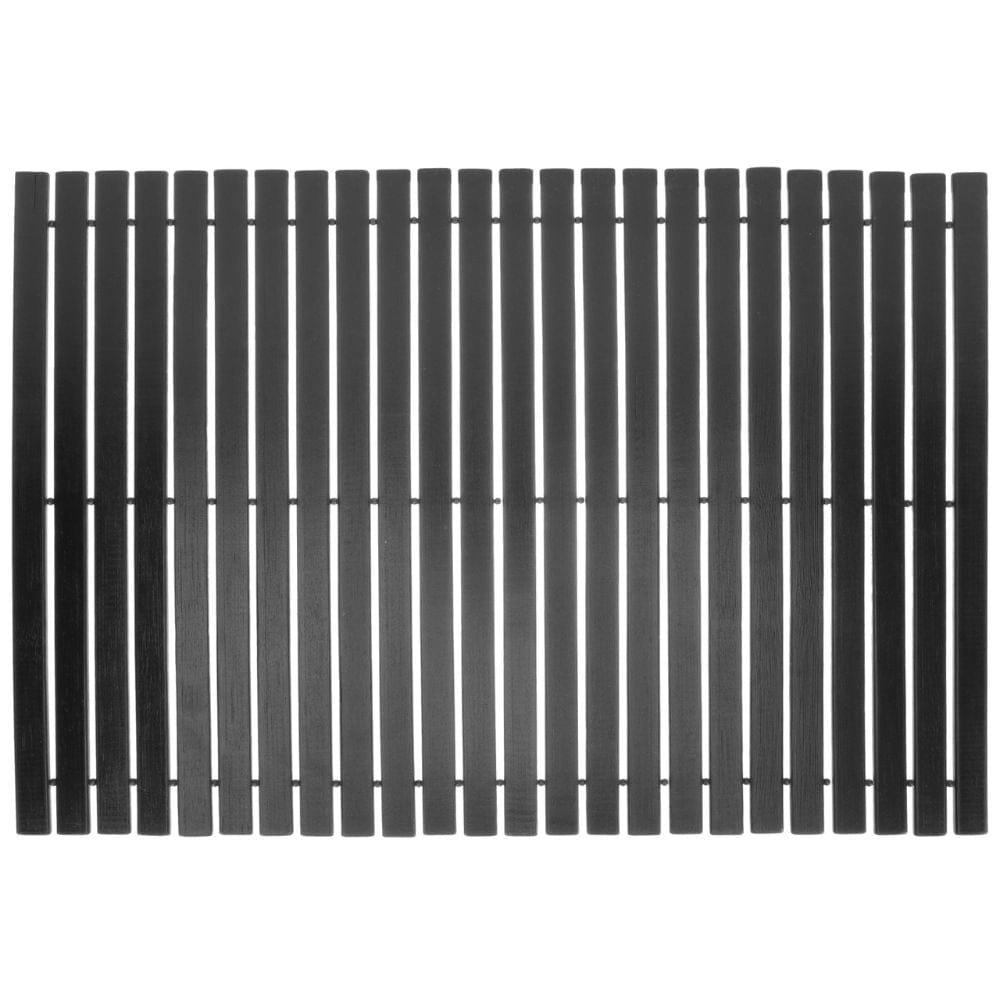 Bamboo Black Bathroom Rug