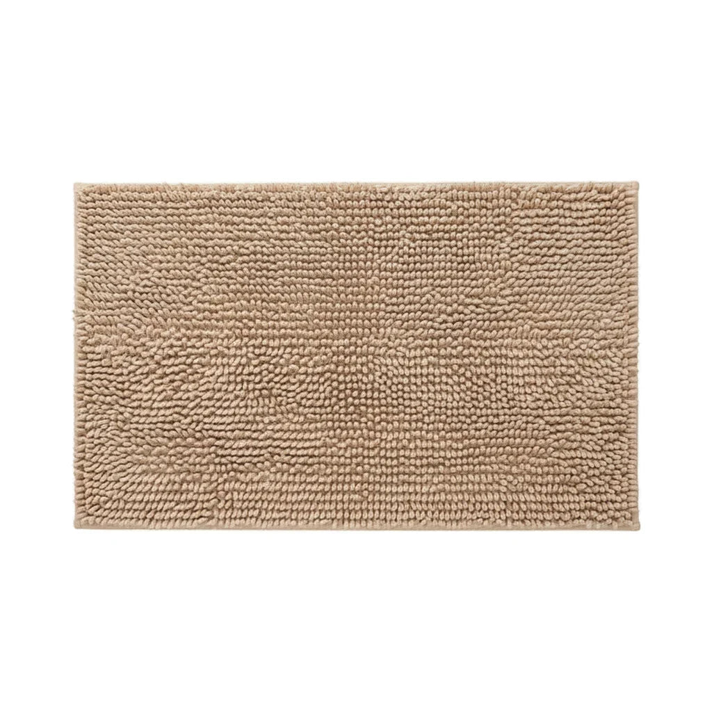 Caterpillar Beige Bathroom Rug