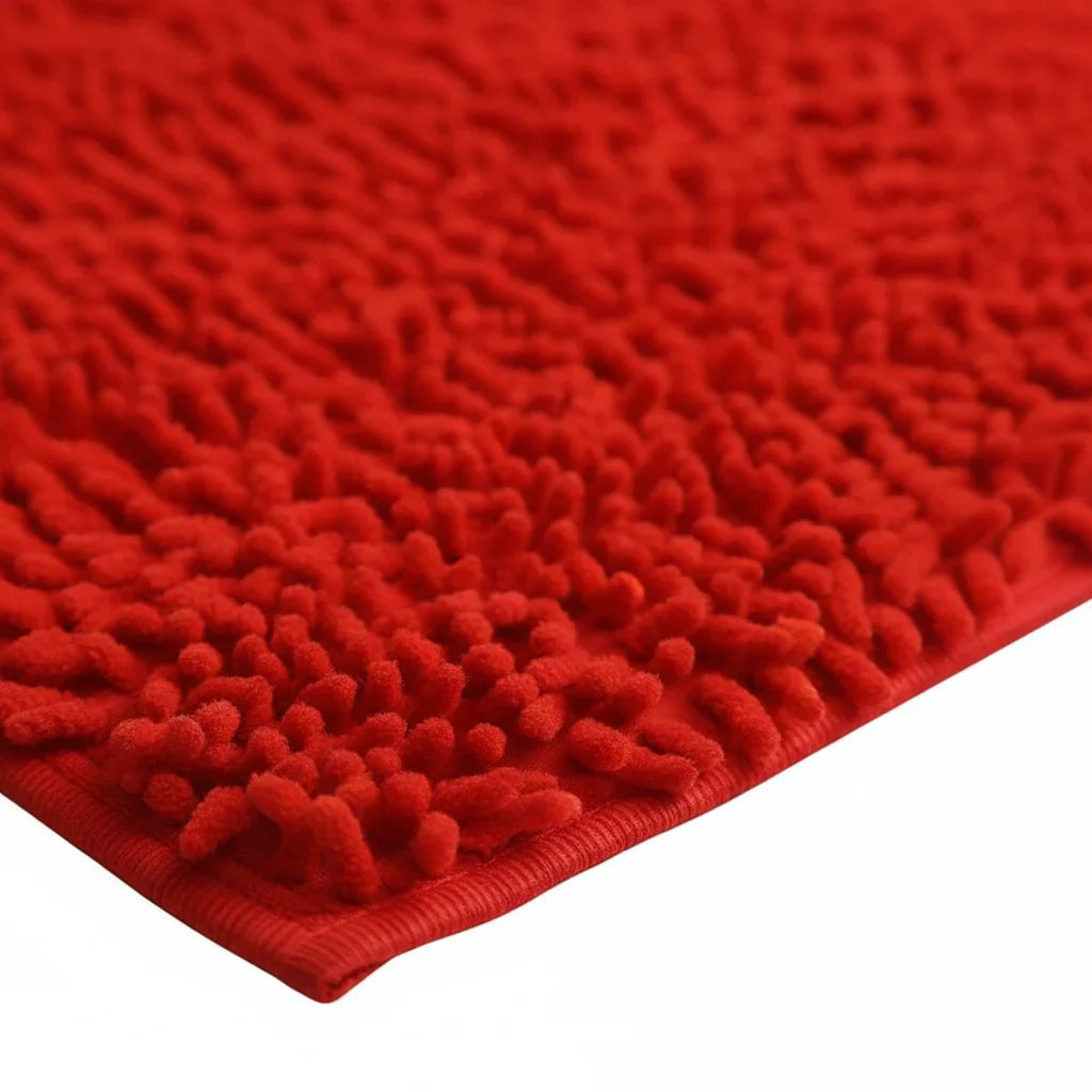 Caterpillar Red Bathroom Rug