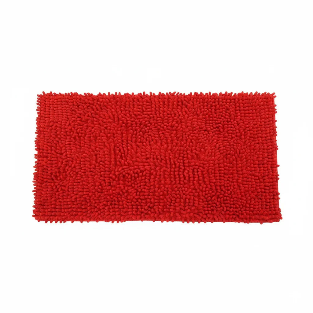 Caterpillar Red Bathroom Rug