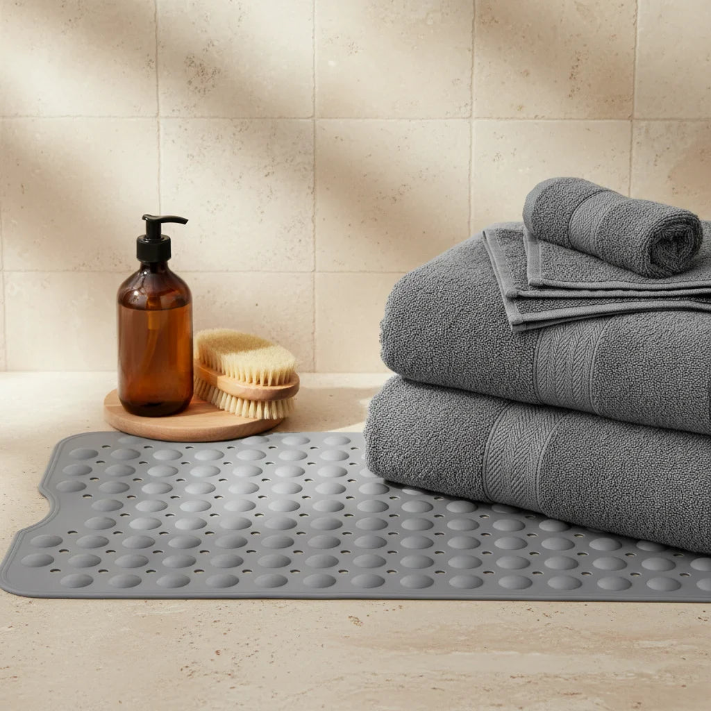Bathrug Non-Slip Gray Bath Mat