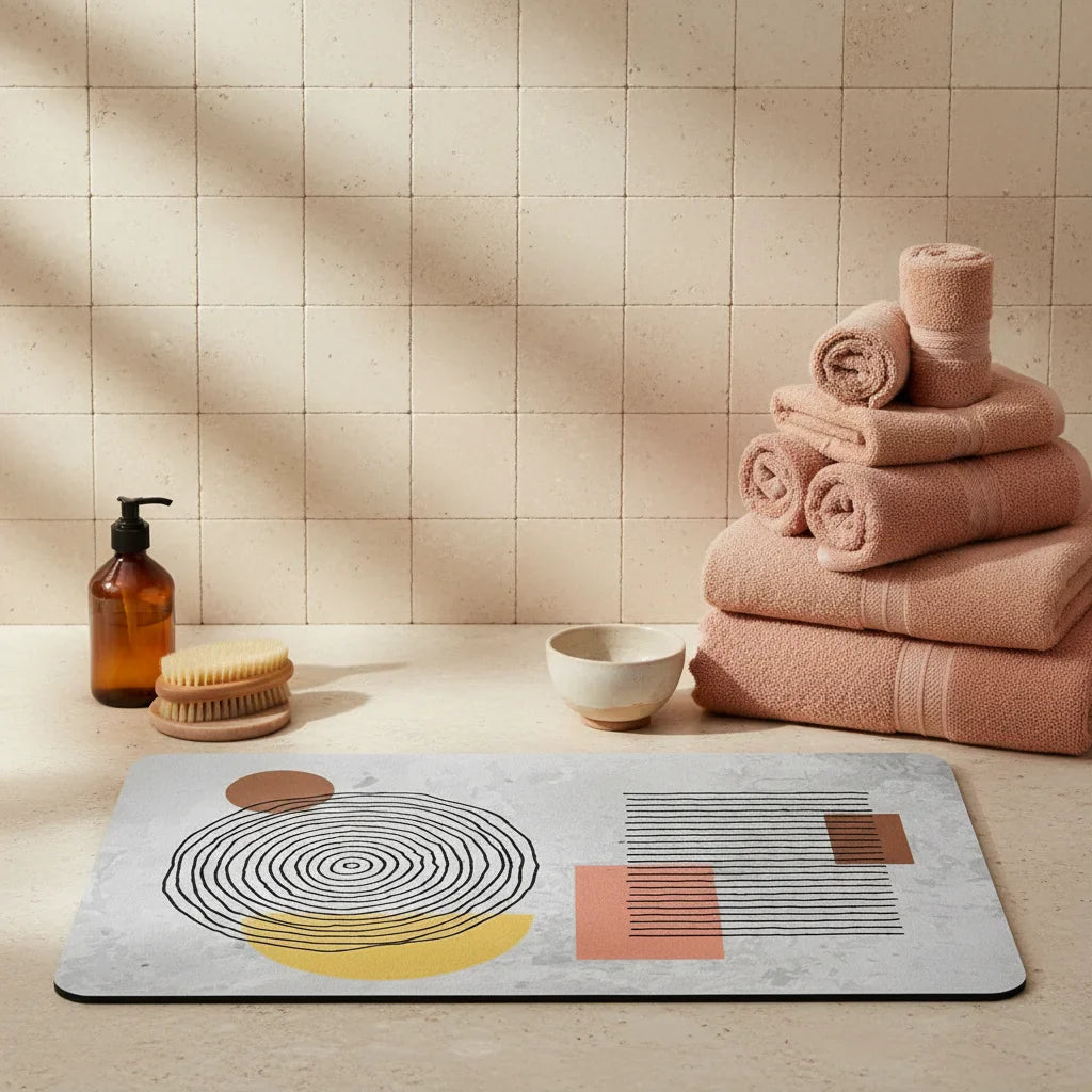 Absorbent Diatomaceous Earth Bath Mat