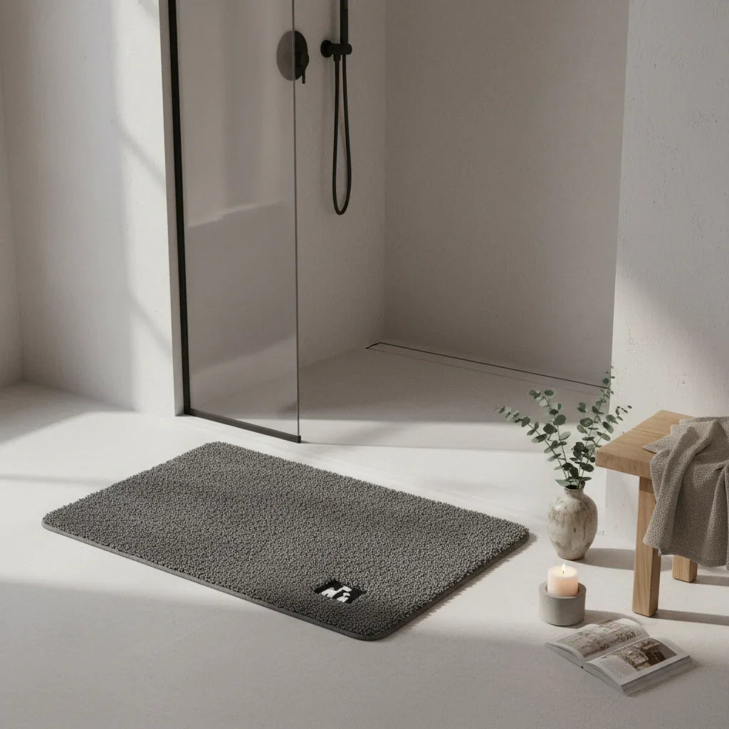 Non-Slip Gray Bath Mat