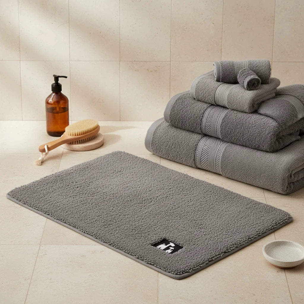 Non-Slip Gray Bath Mat