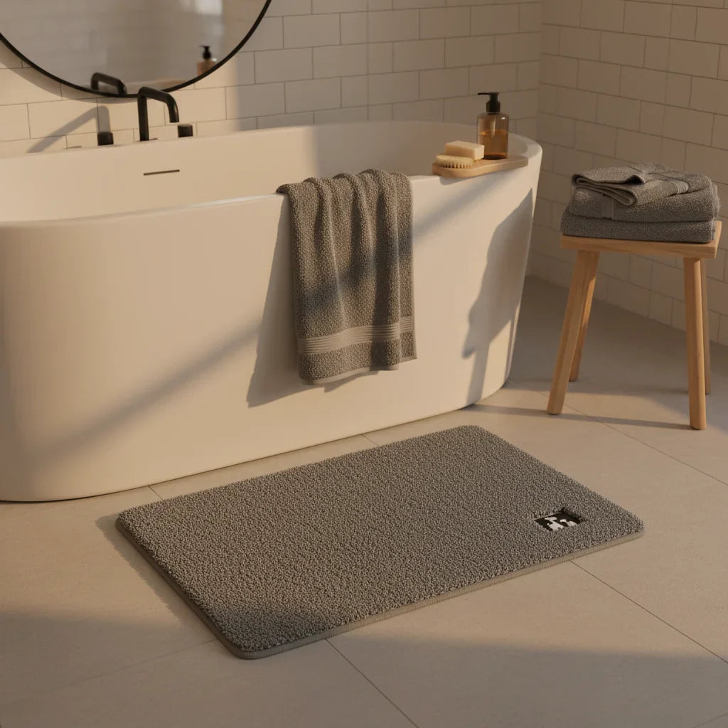 Non-Slip Gray Bath Mat