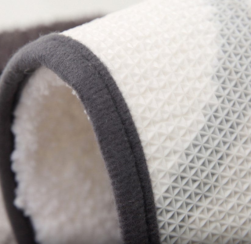 Tapis De Bain Blanc Gris Et Noir