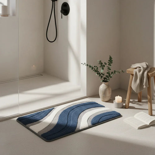 Blue Gray Bath Mat