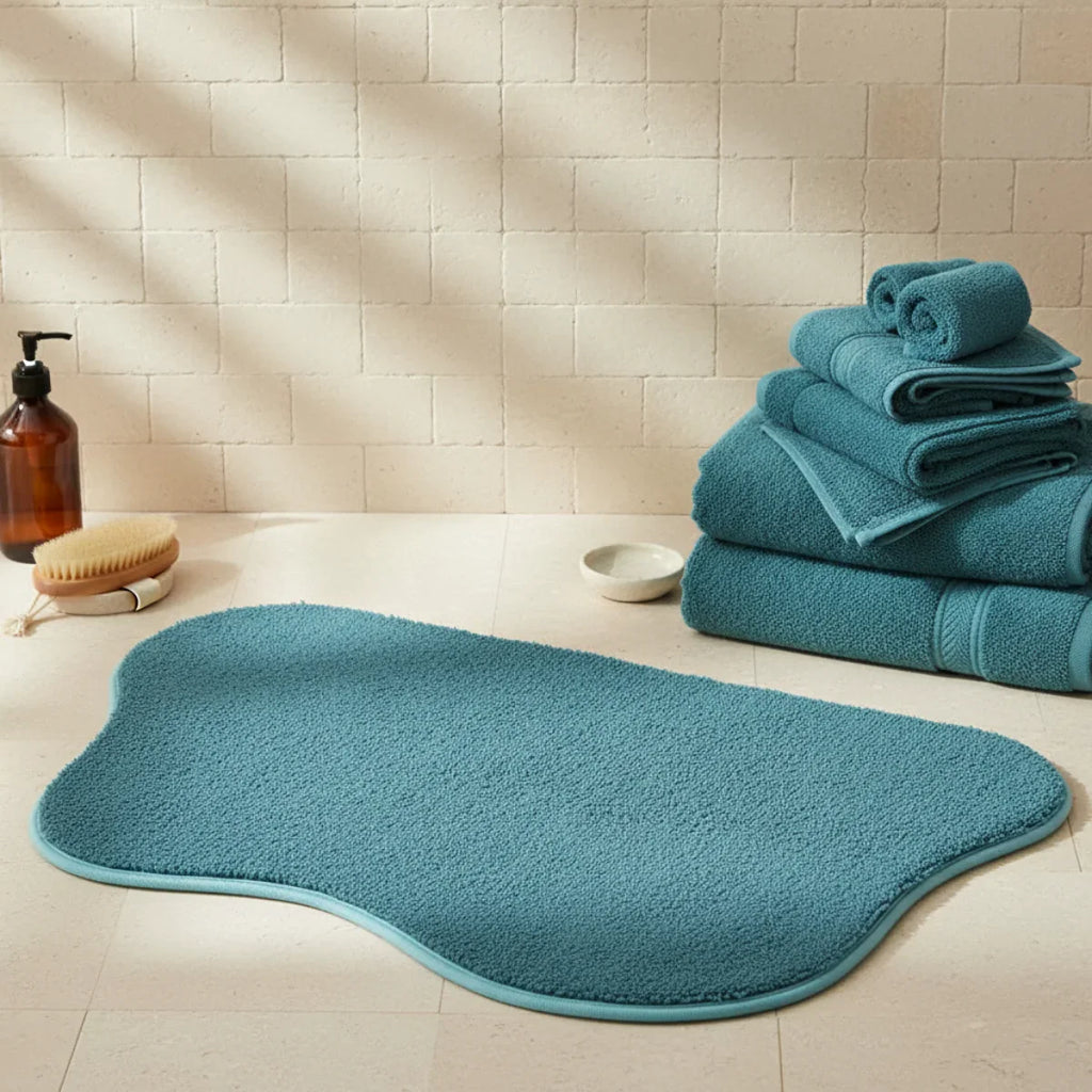 Blue Paon Bath Mat