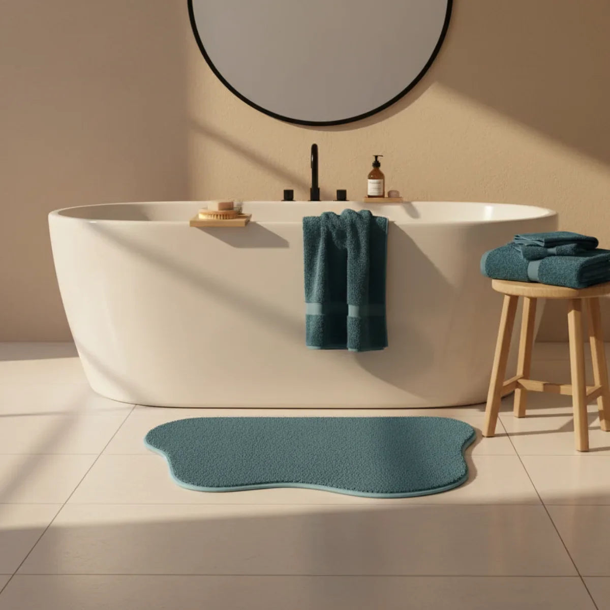 Blue Paon Bath Mat