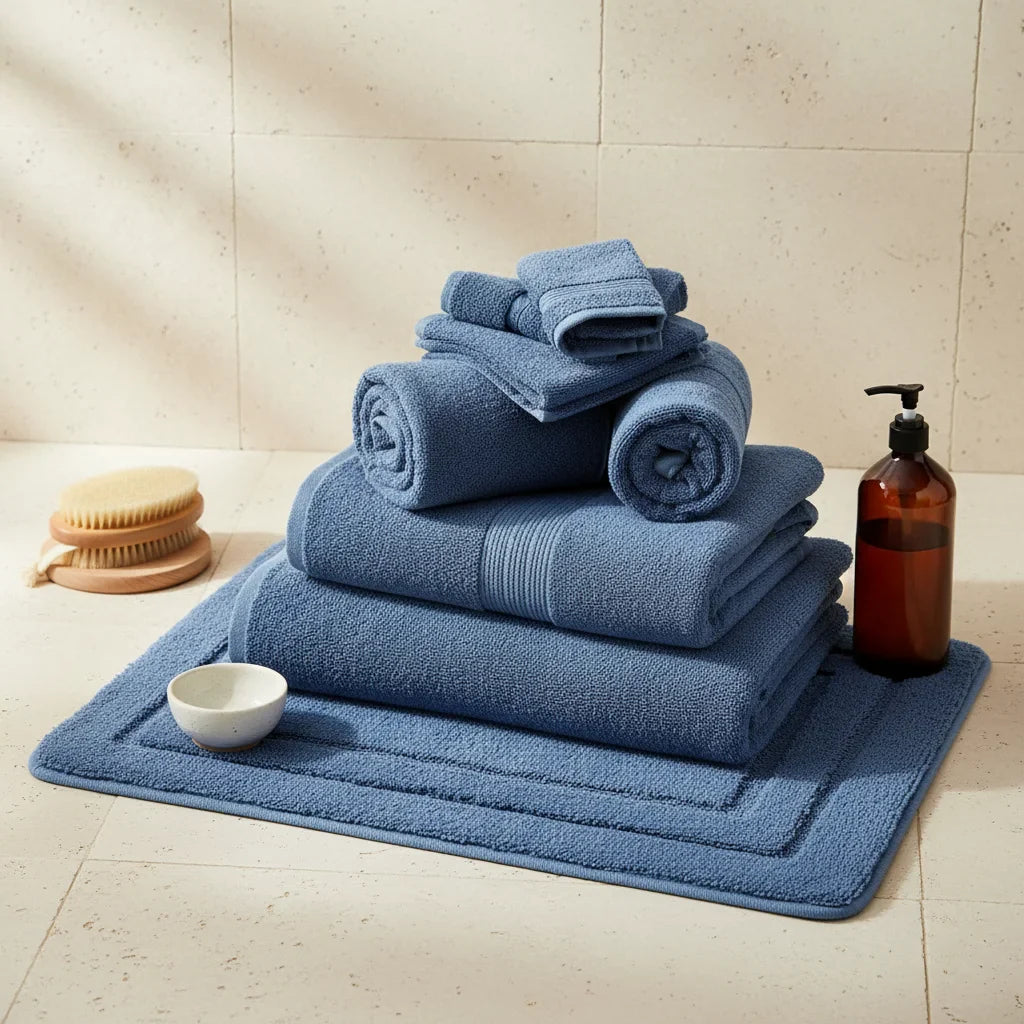 Blue Petrol Bath Mat