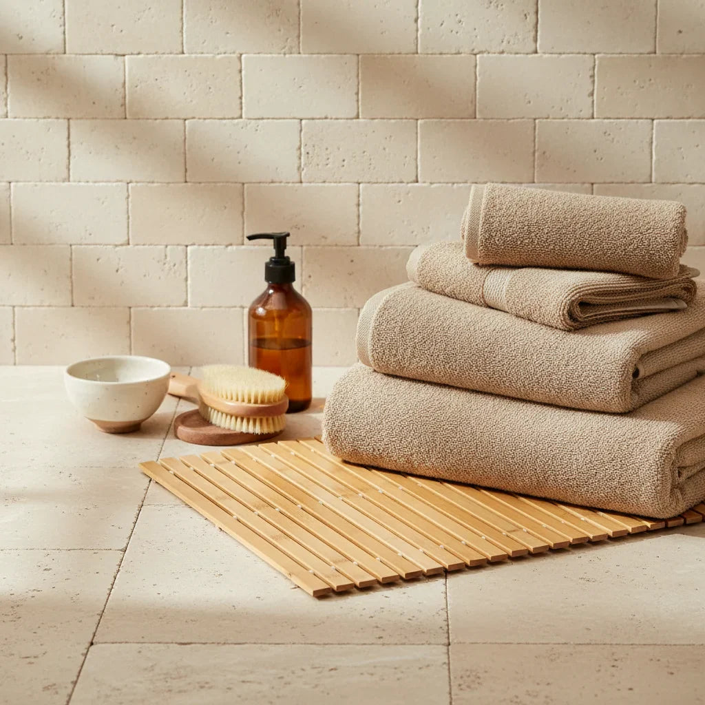 Bamboo Wood Bath Mat