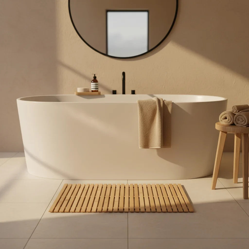 Bamboo Wood Bath Mat
