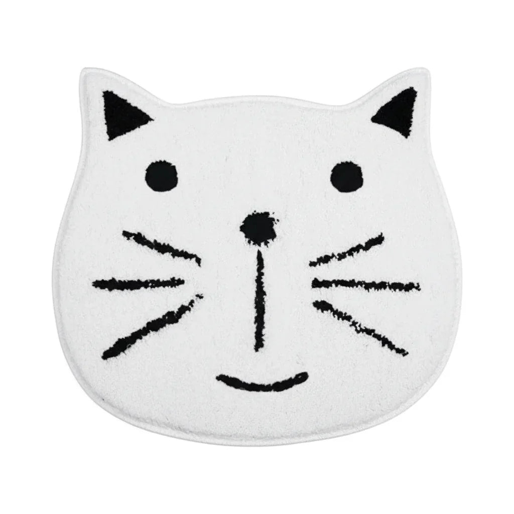 Cat Gray Bath Mat