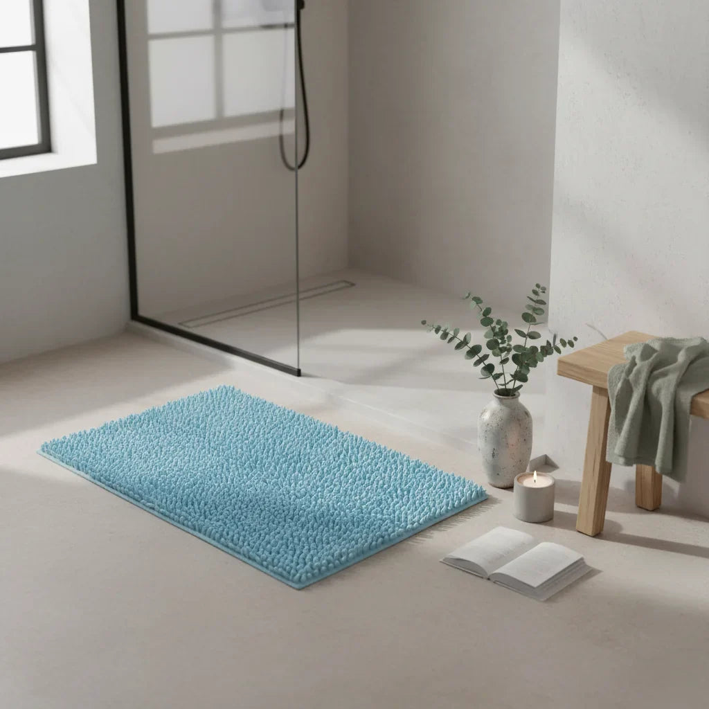 Caterpillar Blue Bath Mat