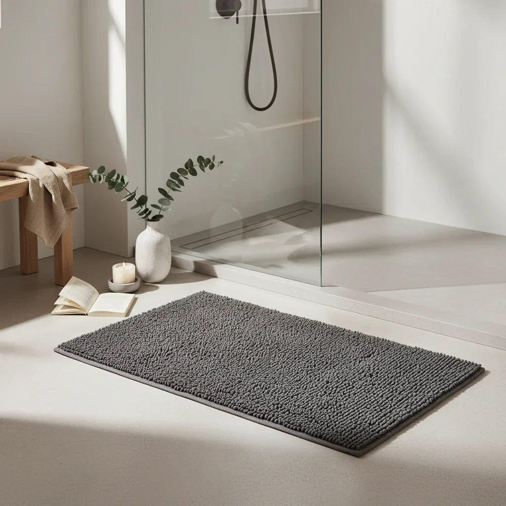Caterpillar Gray Bath Mat