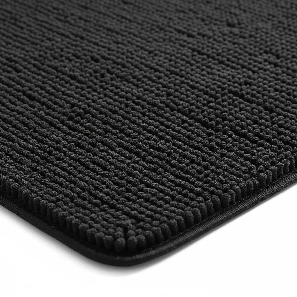 Caterpillar Black Bath Mat