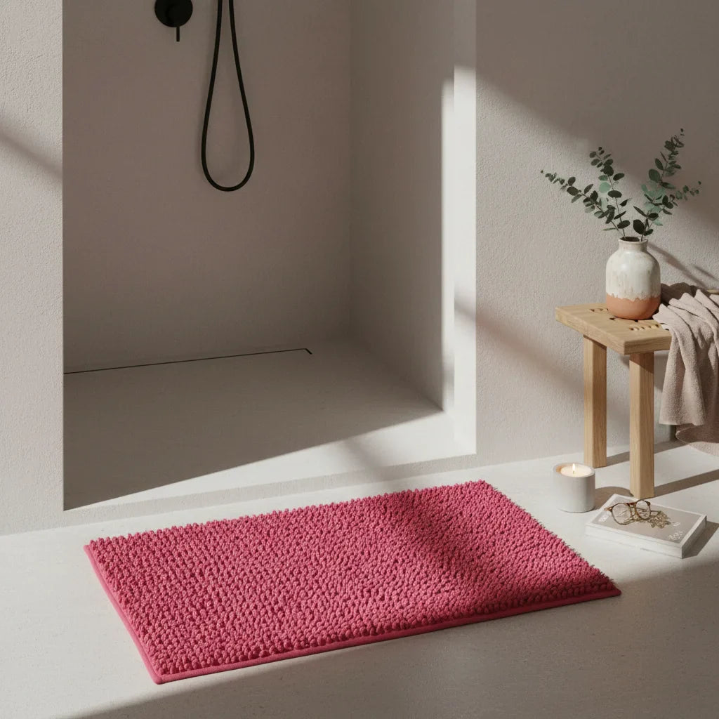 Caterpillar Pink Fushia Bath Mat