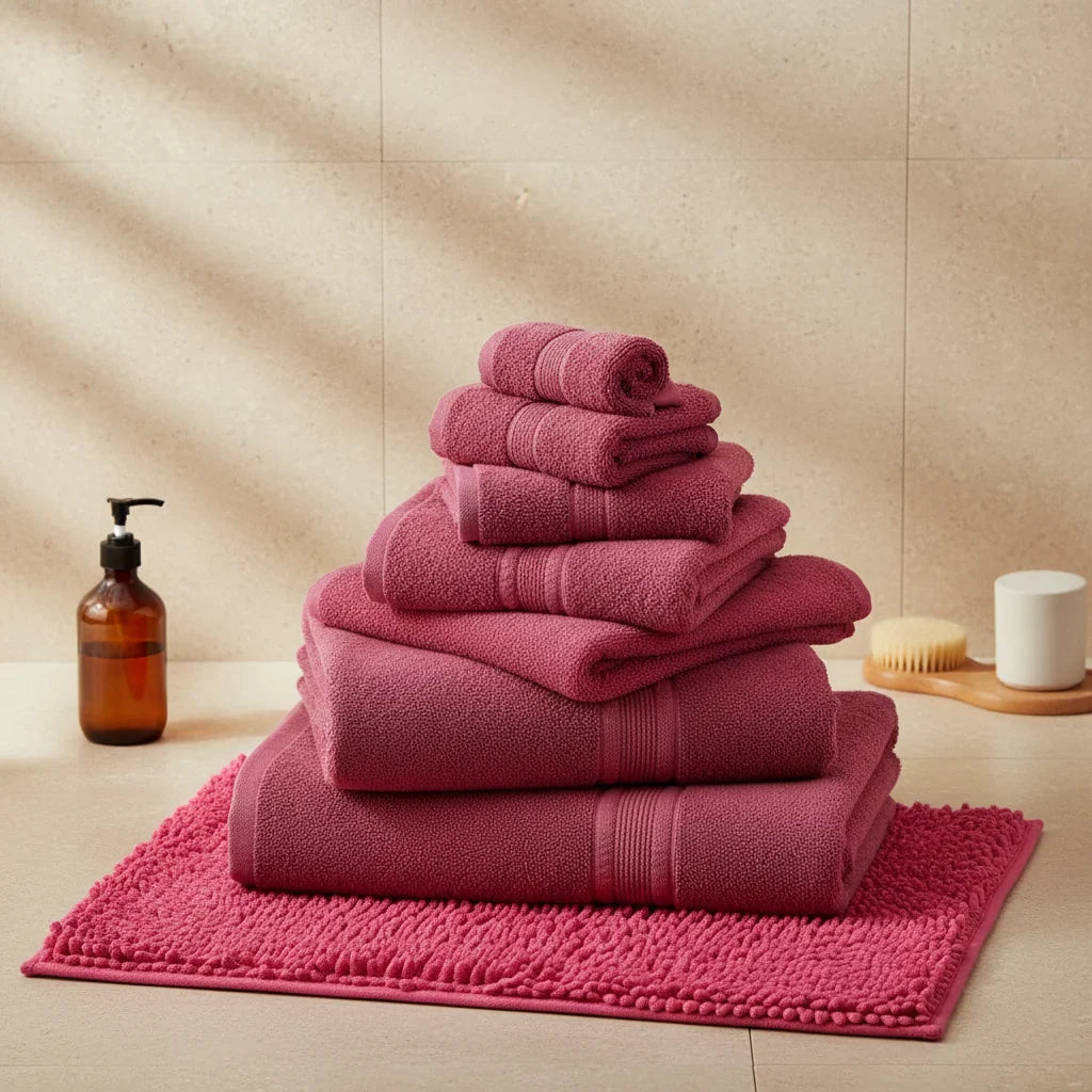 Caterpillar Pink Fushia Bath Mat