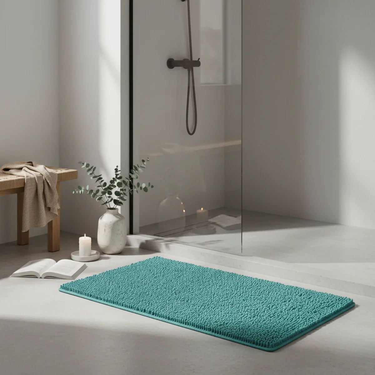 Caterpillar Turquoise Bath Mat