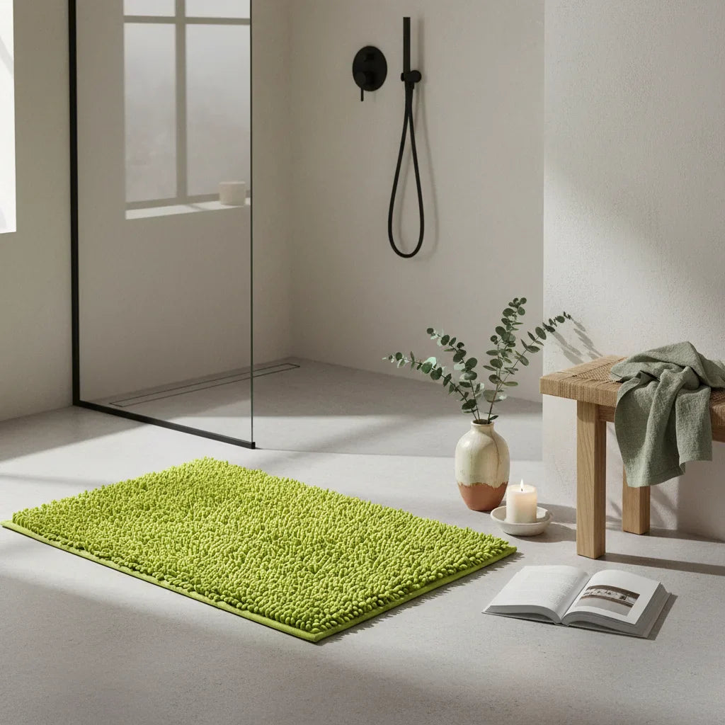 Caterpillar Green Bath Mat