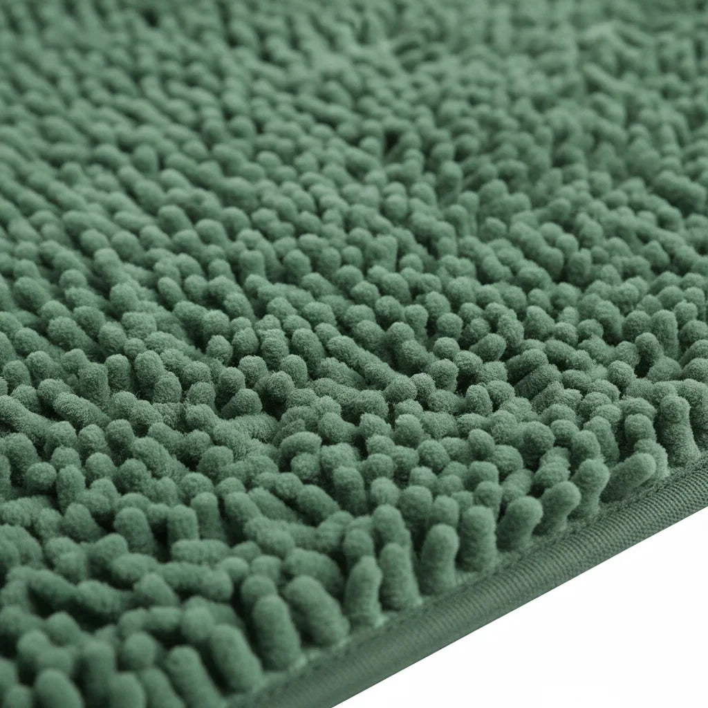 Caterpillar Green Dark Bath Mat