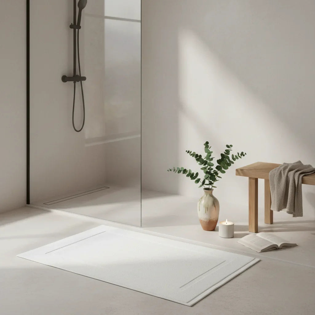 Cotton White Bath Mat