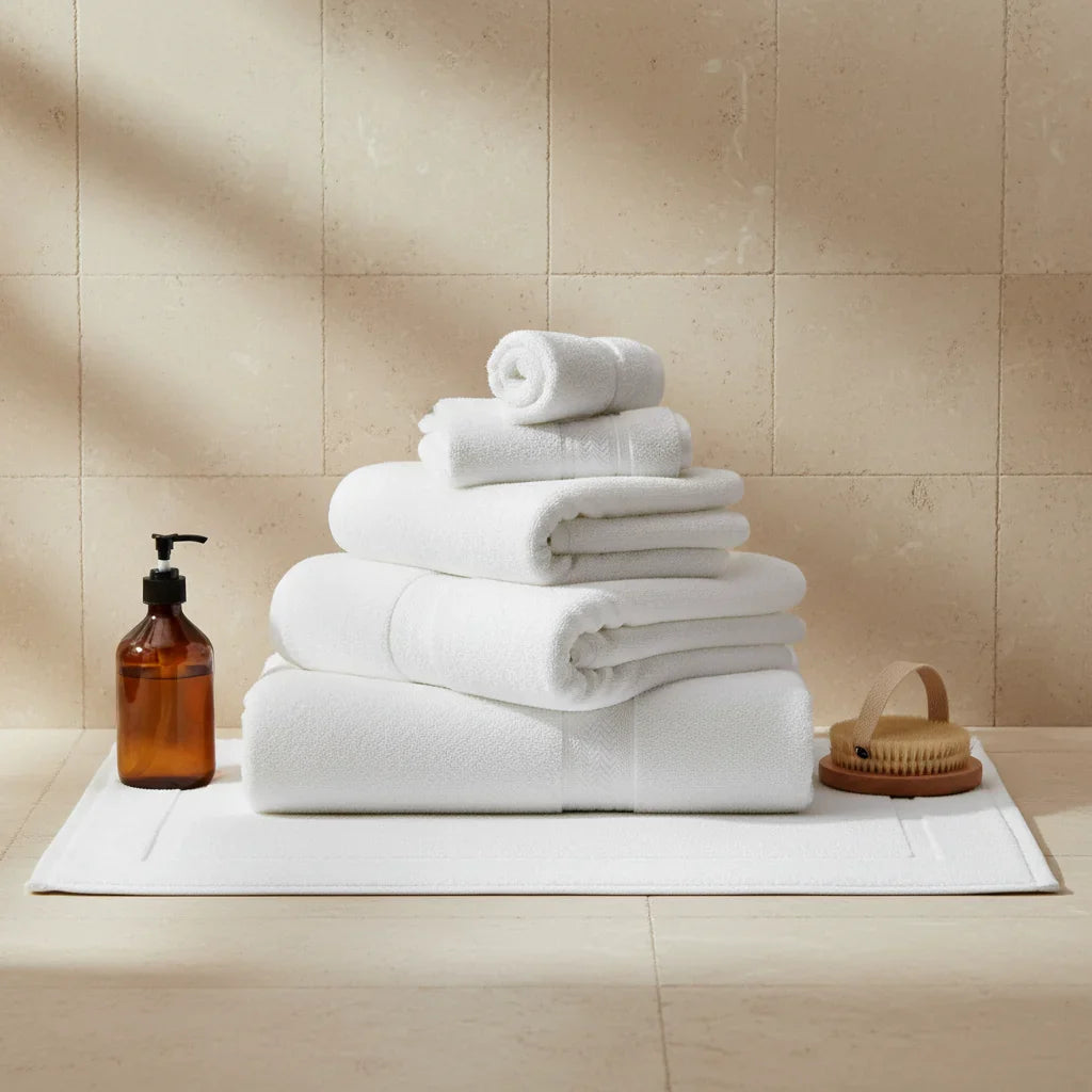 Cotton White Bath Mat
